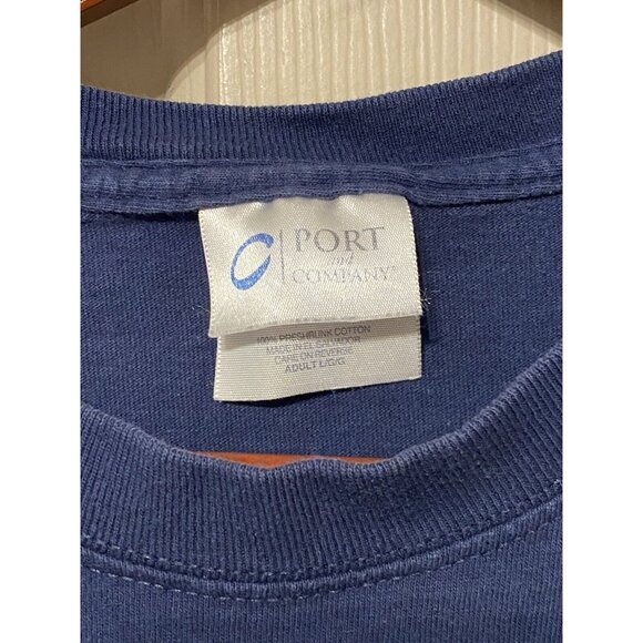 Virginia Tech Block & Bridle Blue L/S T-Shirt Men's Size L Pocket T Vintage - Picture 5 of 12